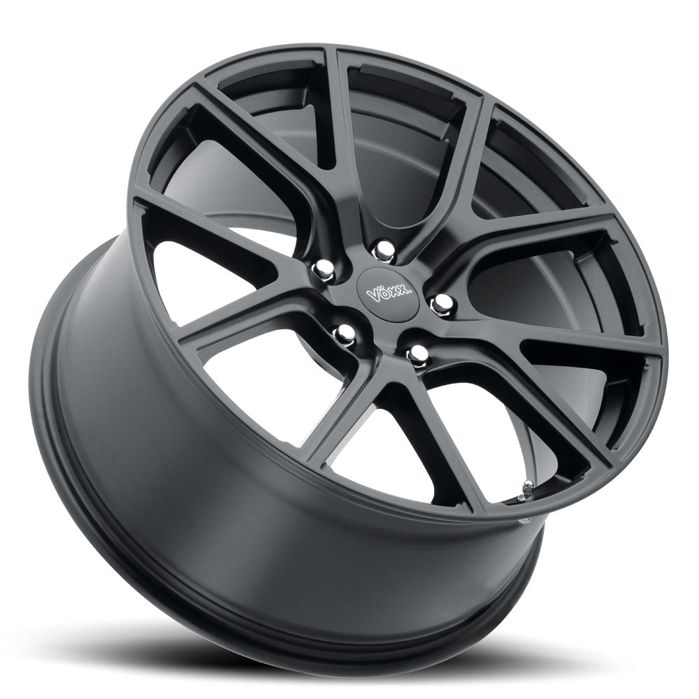 18x8 Voxx Replica Track Hawk Matte Black Wheel 5x5 (40mm)
