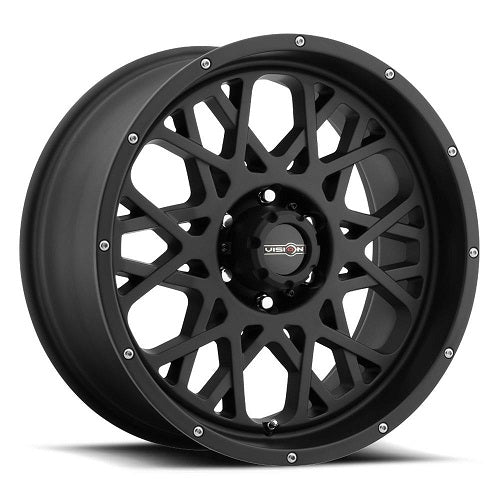 22x12 Vision Off-Road 412 Rocker Satin Black Wheel 6x5.5 (-51mm)