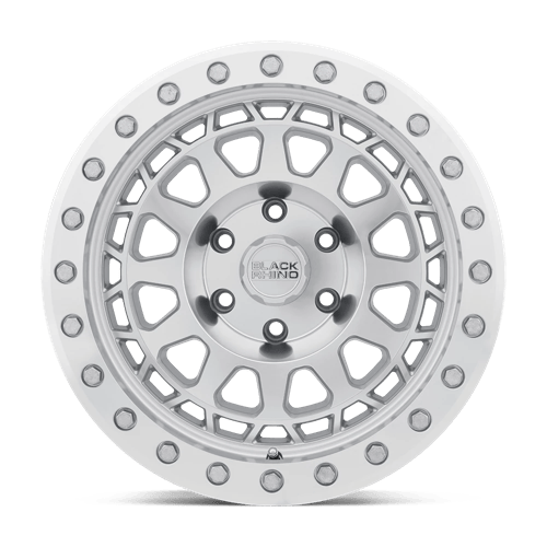 17x9 Black Rhino Primm Silver W/ Mirror Face & Machined Ring Wheel 8x180 (12mm)