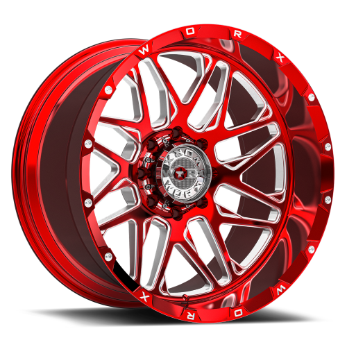 24x14 Worx Forged WF819RT Polished & Red Tint Wheel 8x170 (-76mm)