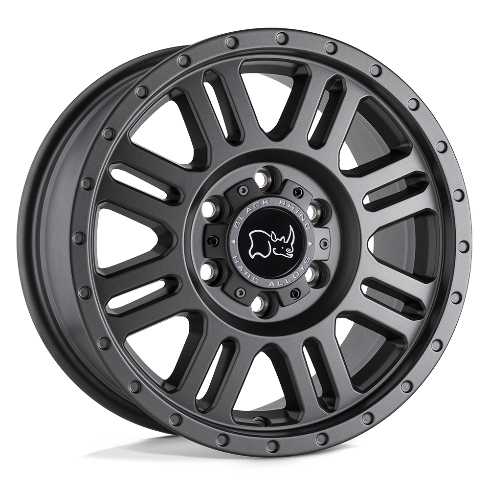 17x8 Black Rhino YELLOWSTONE MATTE GUNMETAL Wheel 5x130 (45mm)
