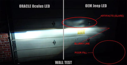 Oracle Oculus Bi-LED Projector Headlights for Jeep JL/Gladiator JT Satin Silver 5500K