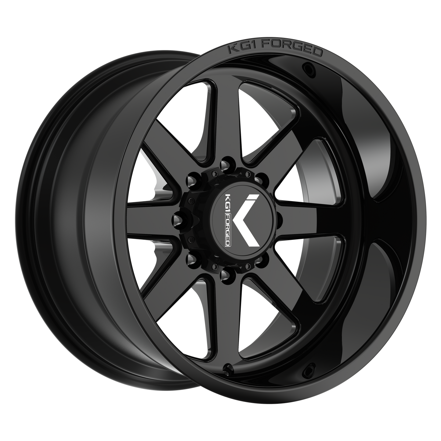 22x10 KG1 Forged KT057 Okto Gloss Black Wheel 8x6.5 (-18mm)