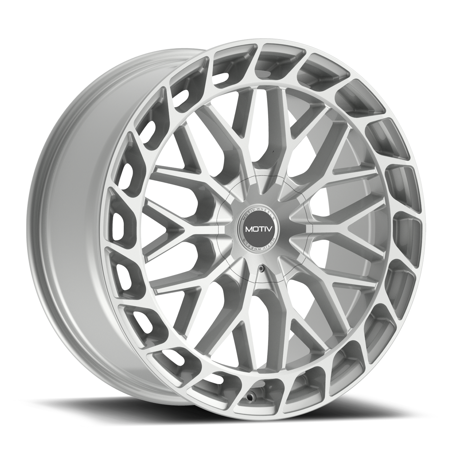 17x7.5 Motiv 442S Breach Gloss Silver Wheel 5x4.25/5x4.5 (40mm)