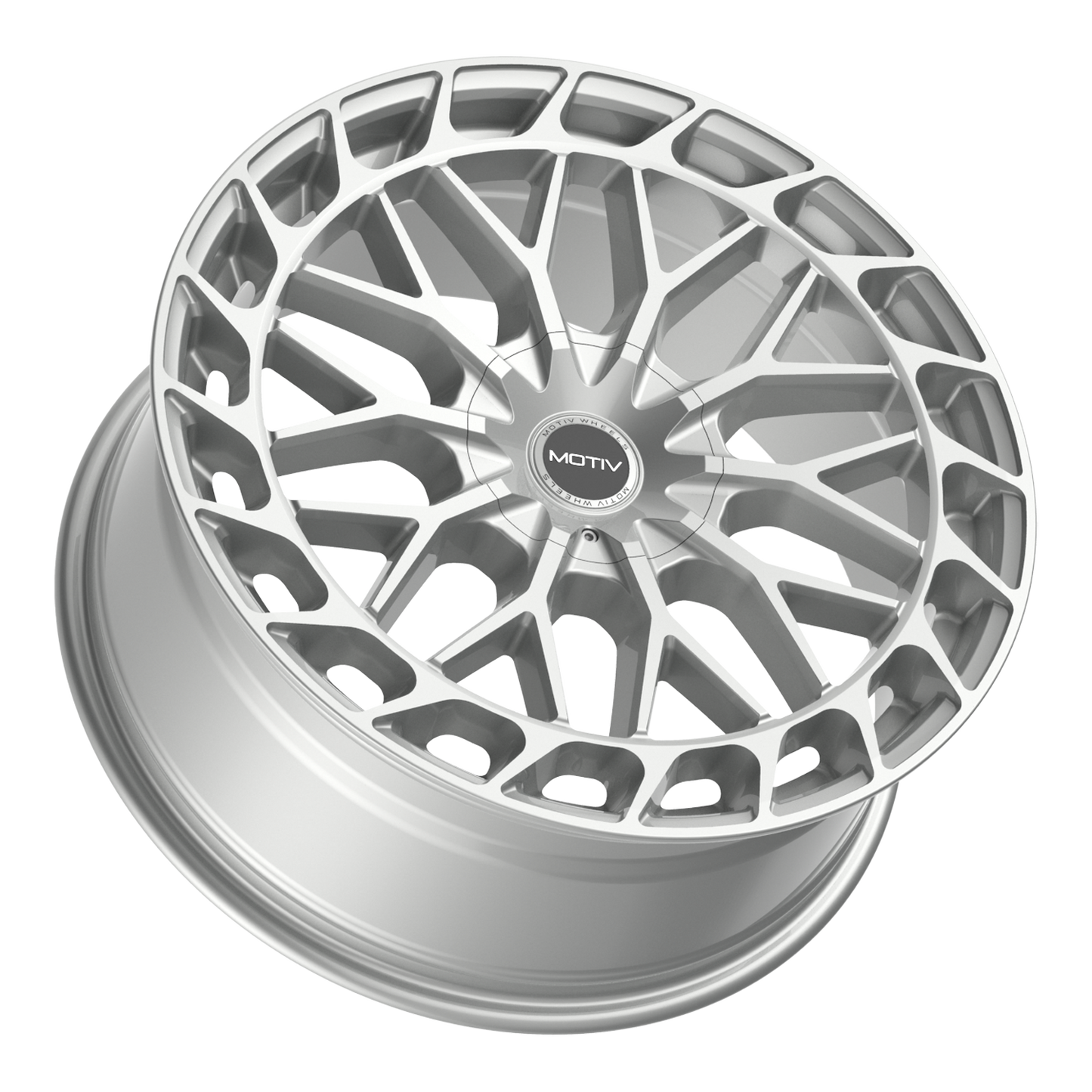 17x7.5 Motiv 442S Breach Gloss Silver Wheel 5x4.25/5x4.5 (40mm)