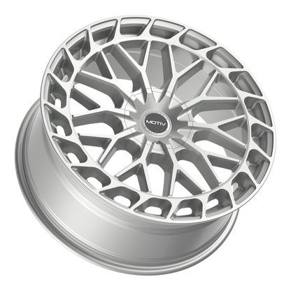 17x7.5 Motiv 442S Breach Gloss Silver Wheel 5x4.25/5x4.5 (40mm)
