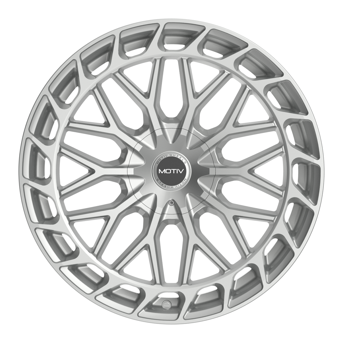 16x7.5 Motiv 442S Breach Gloss Silver Wheel 5x4.5/5x120 (40mm)