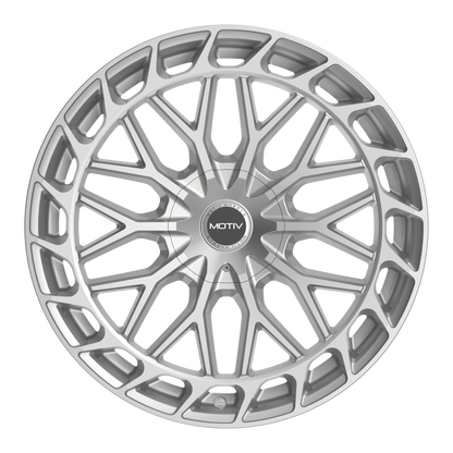 16x7.5 Motiv 442S Breach Gloss Silver Wheel 5x4.5/5x120 (40mm)