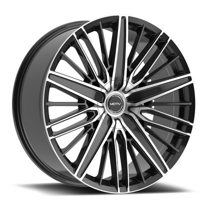 24x9.5 Motiv 443MB Valor Gloss Black Machined Wheel 6x135/6x5.5 (25mm)