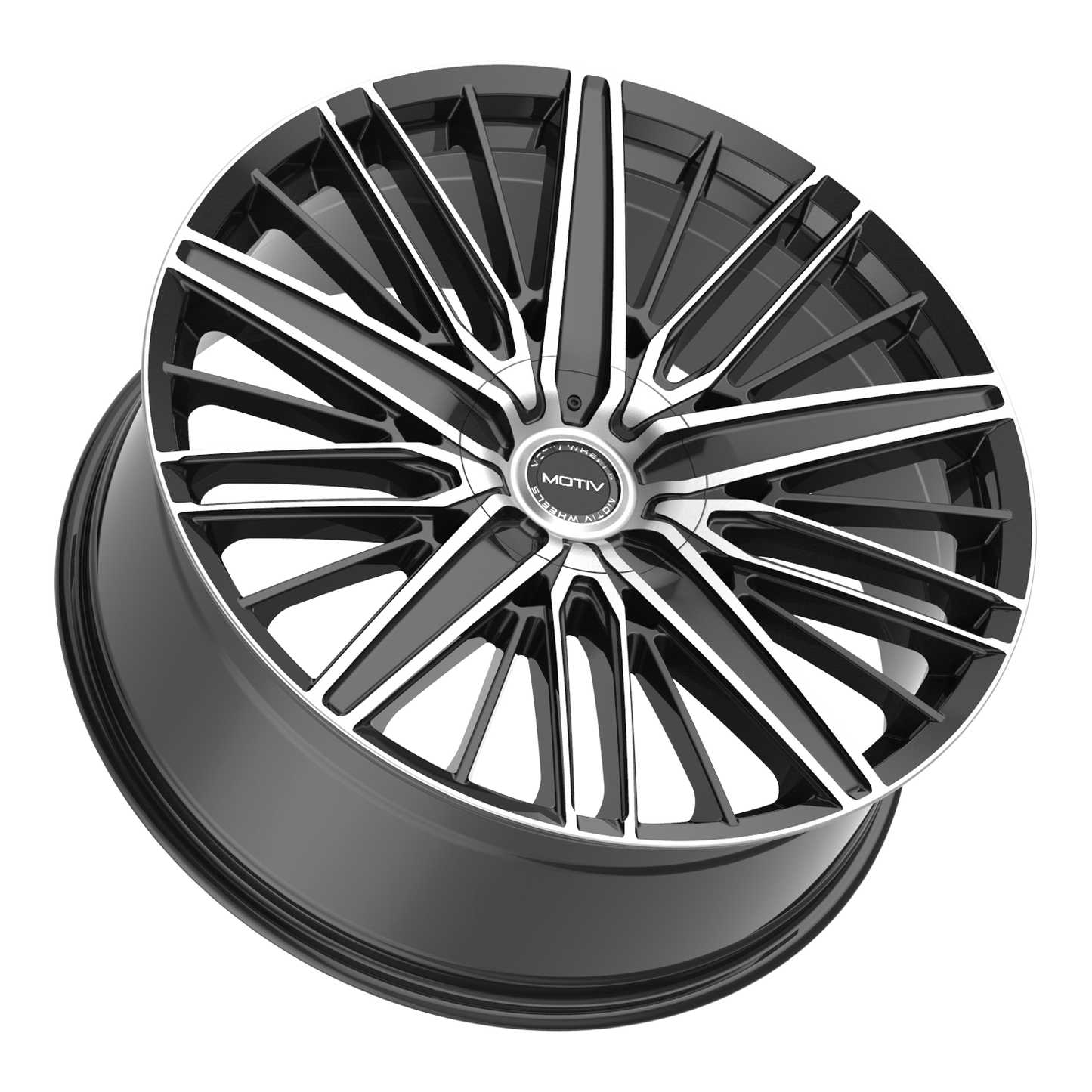 24x9.5 Motiv 443MB Valor Gloss Black Machined Wheel 6x135/6x5.5 (25mm)
