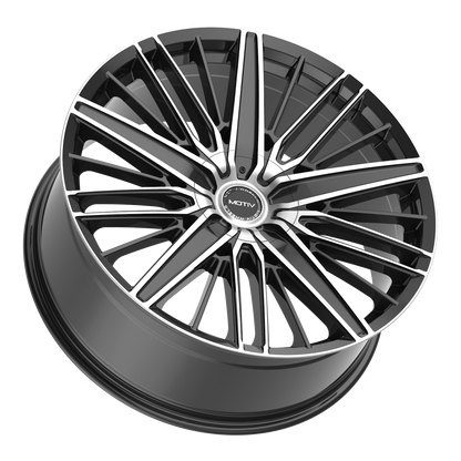 24x9.5 Motiv 443MB Valor Gloss Black Machined Wheel 6x135/6x5.5 (25mm)