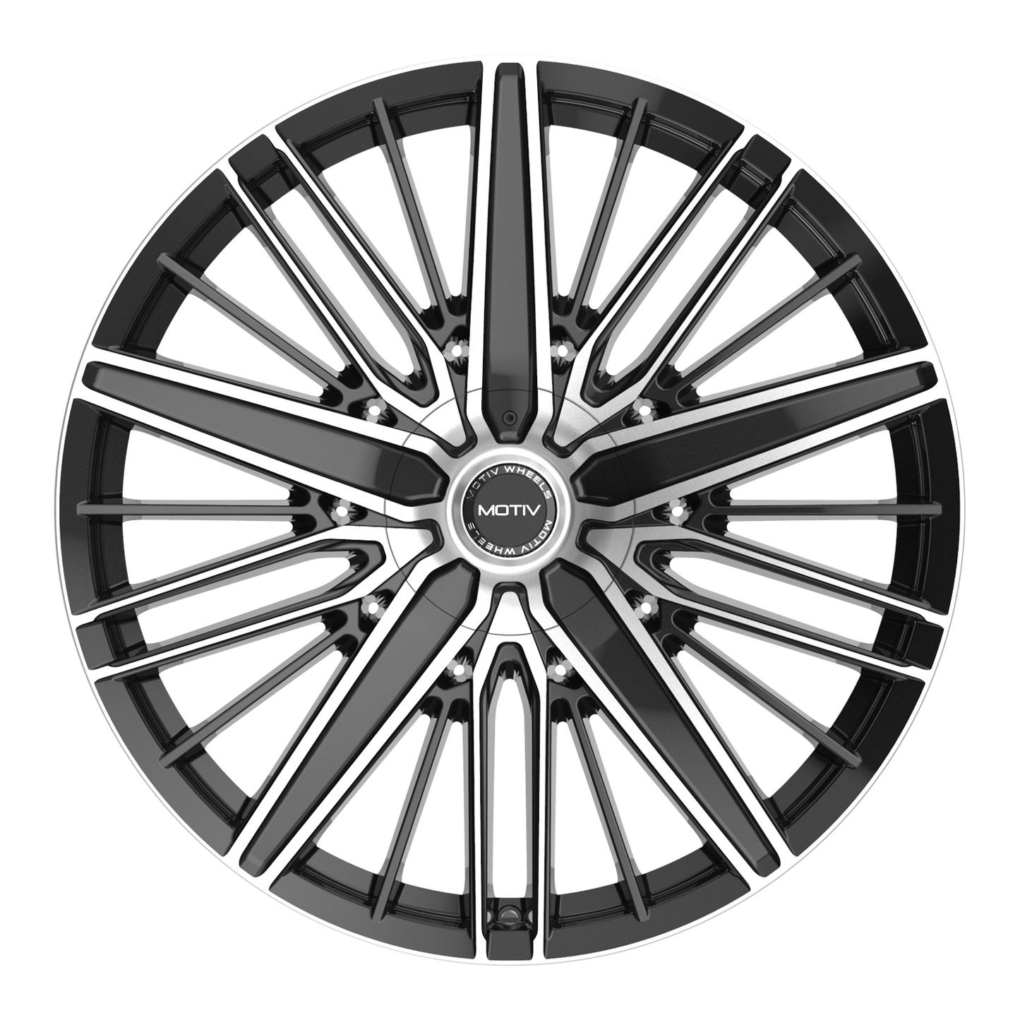 24x9.5 Motiv 443MB Valor Gloss Black Machined Wheel 6x135/6x5.5 (25mm)
