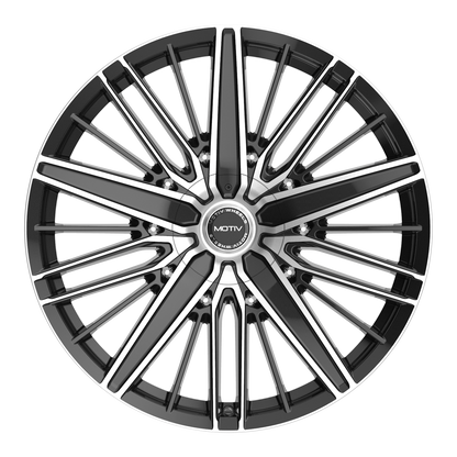 24x9.5 Motiv 443MB Valor Gloss Black Machined Wheel 6x135/6x5.5 (25mm)