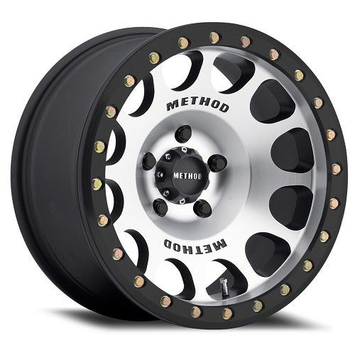 17x9 Method MR105 BEADLOCK Machined W/Black Ring Wheel 5x5 (-38mm)