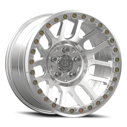 18x9 Vision 111BL F-Nemesis Polished FORGED BEADLOCK Wheel 5x5 (-12mm)