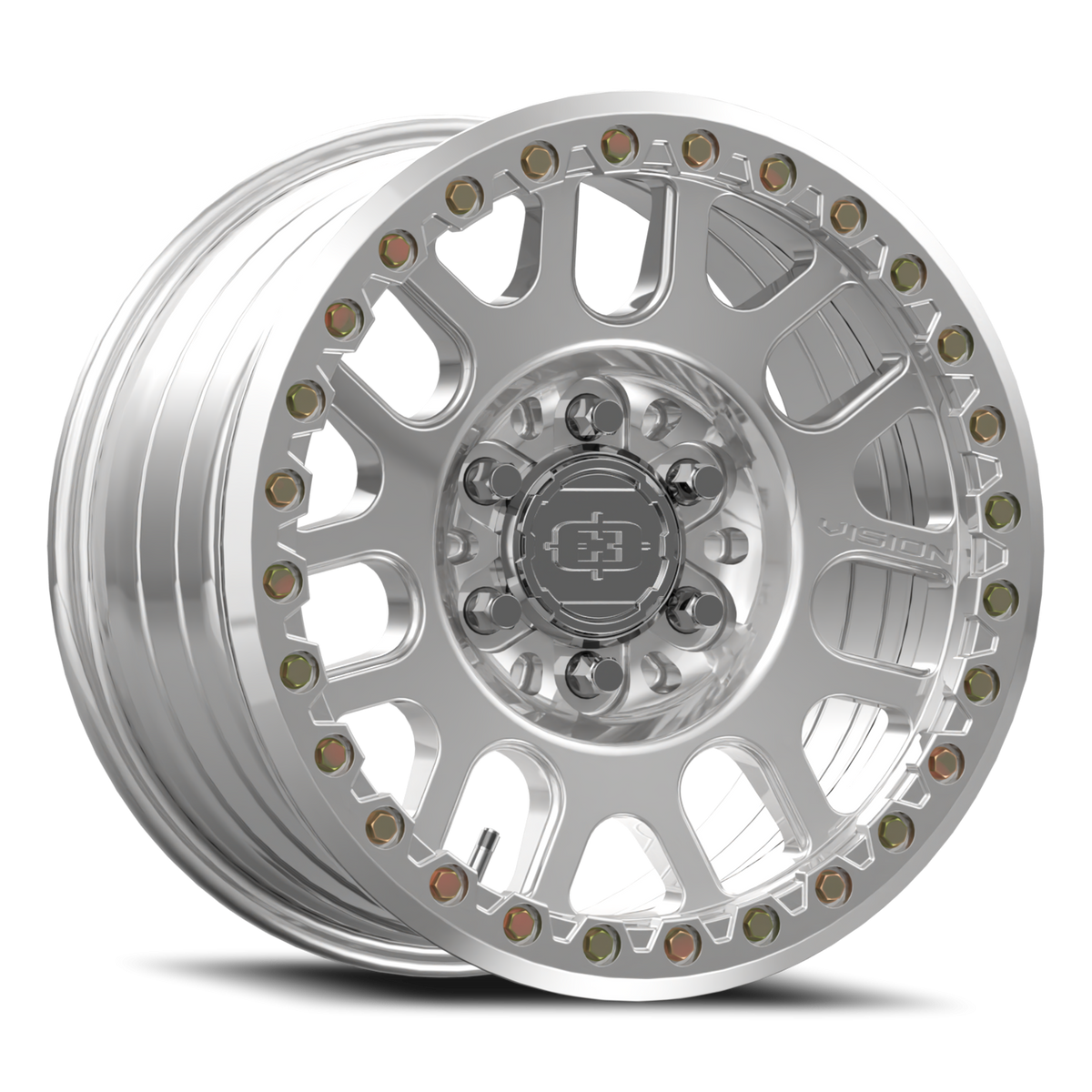 17x9 Vision 111BL F-Nemesis Polished FORGED BEADLOCK Wheel 6x135 (26mm)