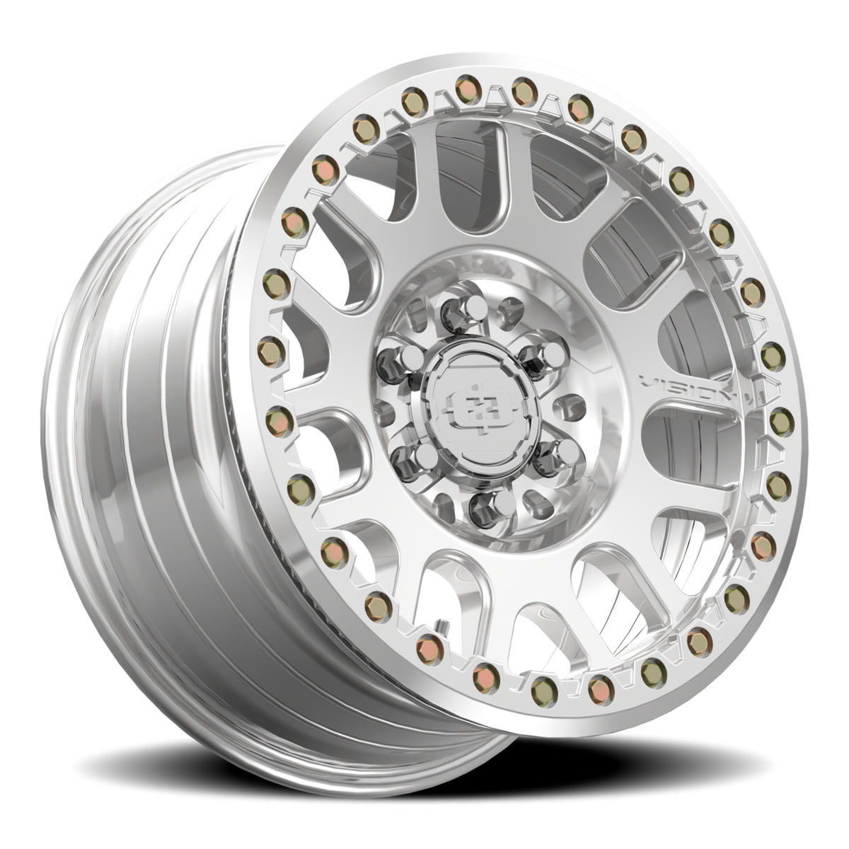 17x9 Vision 111BL F-Nemesis Polished FORGED BEADLOCK Wheel 6x135 (26mm)