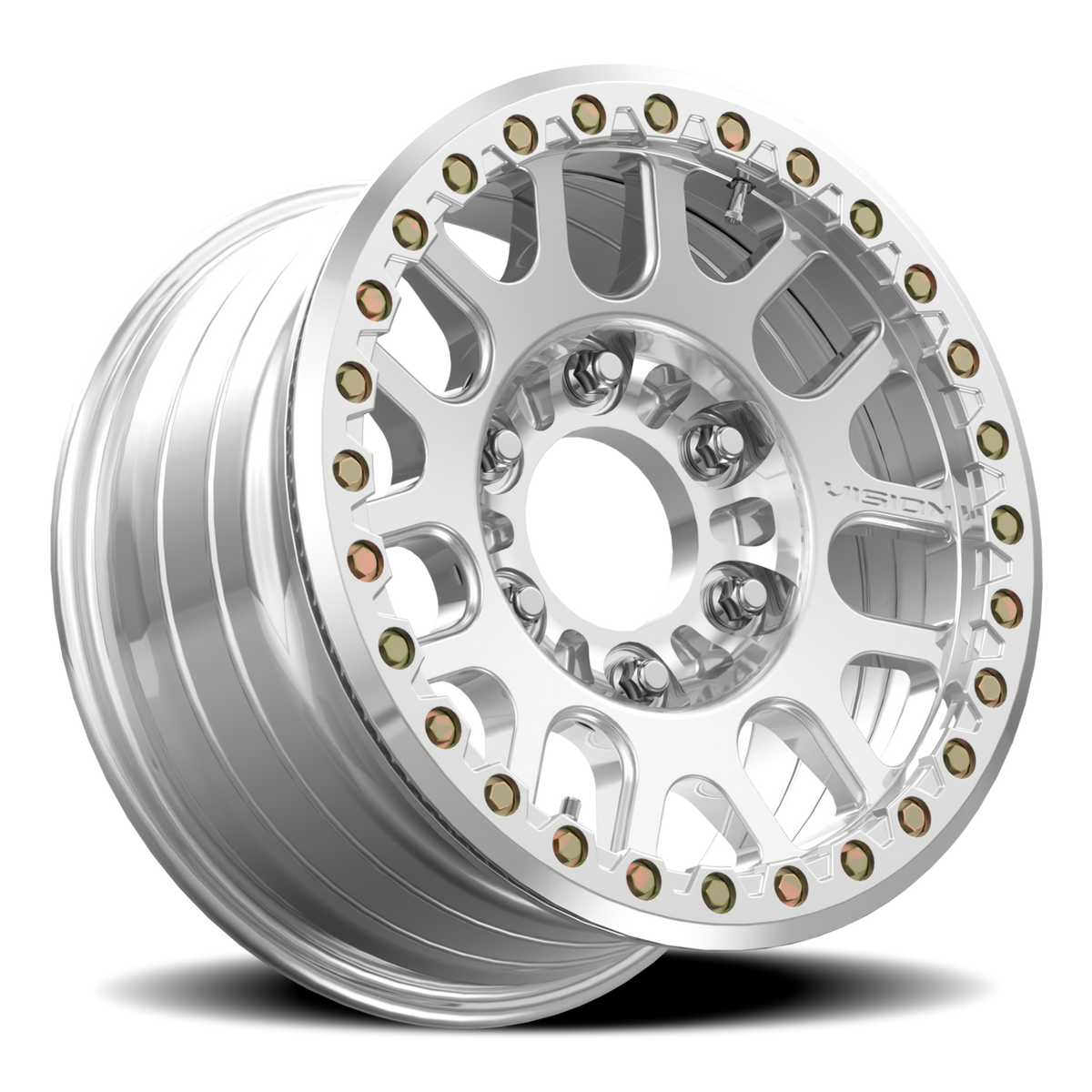 17x9 Vision 111BL F-Nemesis Polished FORGED BEADLOCK Wheel 6x6.5 (26mm)