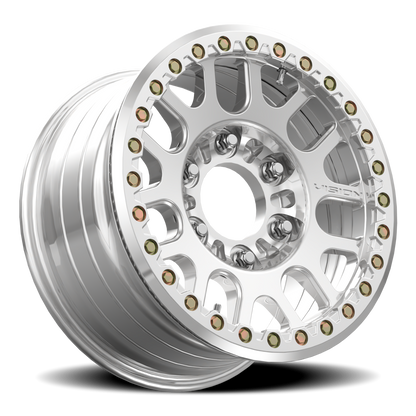 17x9 Vision 111BL F-Nemesis Polished FORGED BEADLOCK Wheel 6x6.5 (26mm)