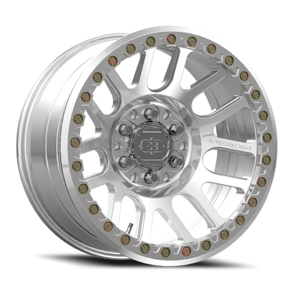 18x9 Vision 111BL F-Nemesis Polished FORGED BEADLOCK Wheel 6x135 (-12mm)