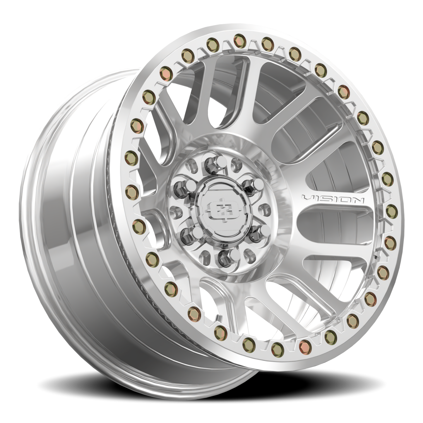18x9 Vision 111BL F-Nemesis Polished FORGED BEADLOCK Wheel 6x135 (-12mm)