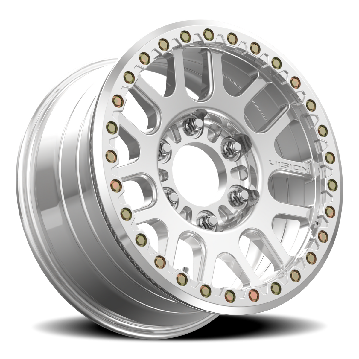 18x9 Vision 111BL F-Nemesis Polished FORGED BEADLOCK Wheel 6x6.5 (26mm)