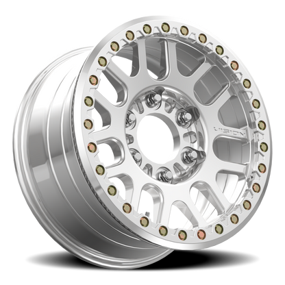 18x9 Vision 111BL F-Nemesis Polished FORGED BEADLOCK Wheel 6x6.5 (26mm)