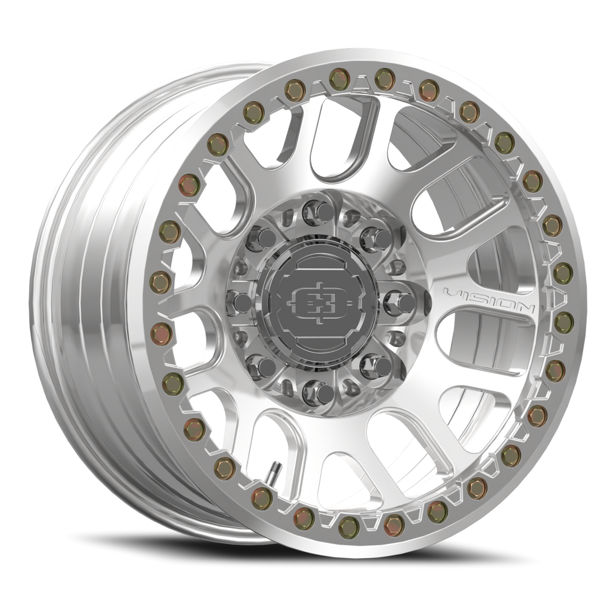 17x9 Vision 111BL F-Nemesis Polished FORGED BEADLOCK Wheel 8x170 (-12mm)