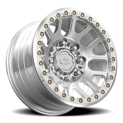 17x9 Vision 111BL F-Nemesis Polished FORGED BEADLOCK Wheel 8x6.5 (-12mm)