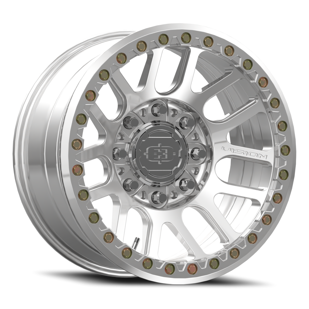 18x9 Vision 111BL F-Nemesis Polished FORGED BEADLOCK Wheel 8x170 (-12mm)