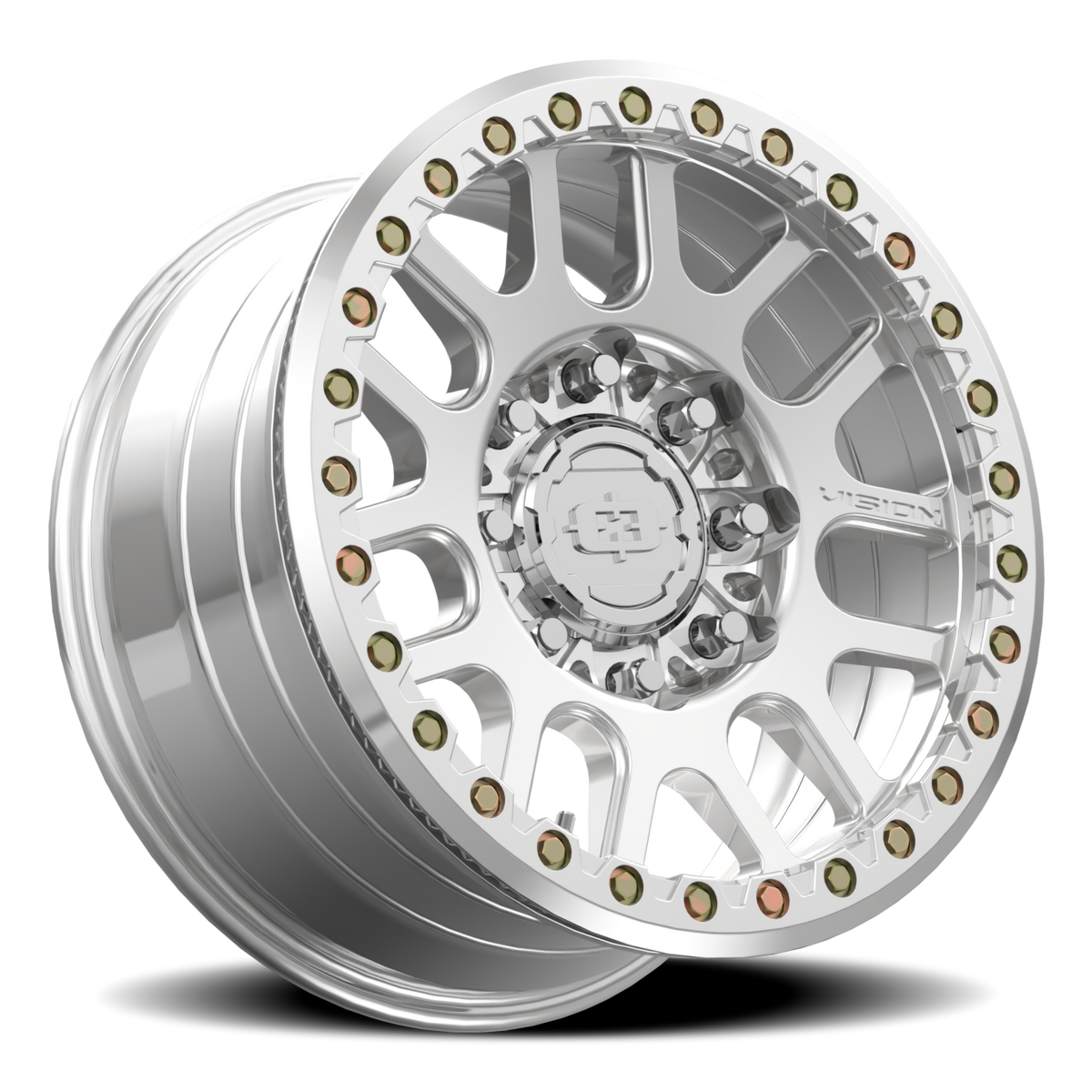 18x9 Vision 111BL F-Nemesis Polished FORGED BEADLOCK Wheel 8x6.5 (26mm)
