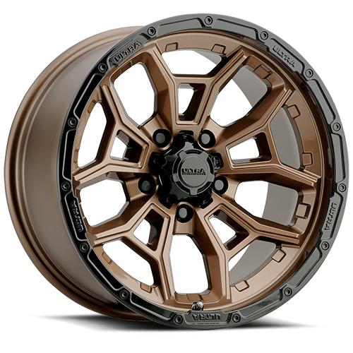 17x9 Ultra 125BZ Warmonger 5 Bright Bronze W/ Gloss Black Lip Wheel 5x5 (-12mm)