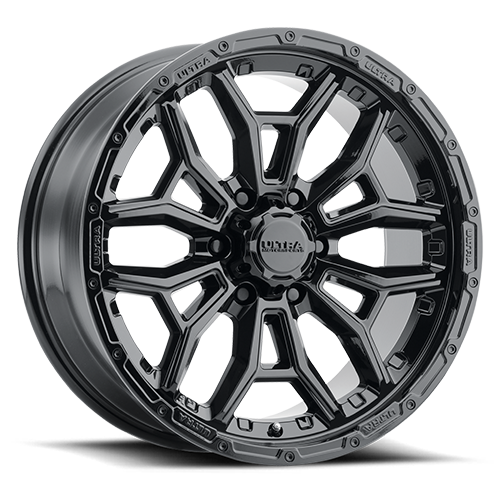17x9 Ultra 126BK Warmonger 6 Gloss Black Wheel 6x135 (-12mm)