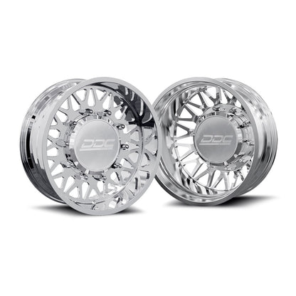 24x10 DDC Mesh Pol 11-UP GM FORGED SUPER SINGLE DUALLY Wheels 8x210 Set of 6