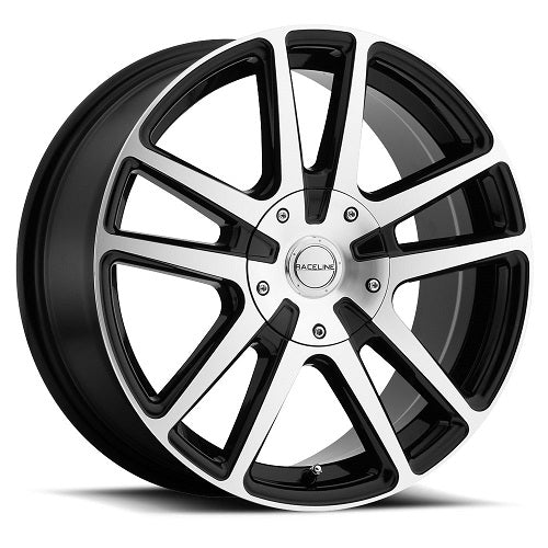 15x7 Raceline 145M Encore Black/Machined Wheel 5x110/5x115 (+40mm)