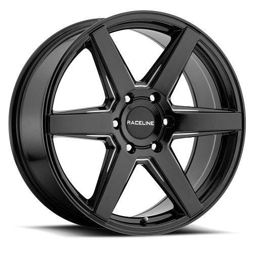 18x8 Raceline 156B Surge Black Wheel 6x135 (+35mm)