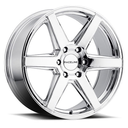 16x6.5 Raceline 156C Surge Chrome Wheel 5x130 (+45mm)