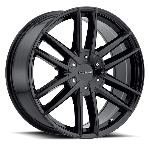 20x8.5 Raceline 158B Impulse Gloss Black Wheel 6x5.5/6x135 (+35mm)