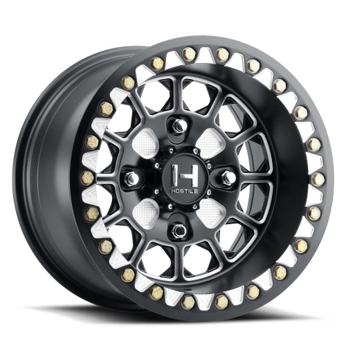 15x8 Hostile UTV H325 Pismo Satin Black Milled Spoke BEADLOCK Wheel 4x110 (0mm)