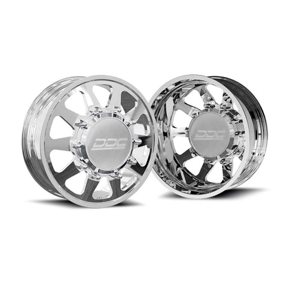 20x8.25 DDC Ten Polished 11-UP GM FORGED DUALLY Wheels 8x210 Set of 6