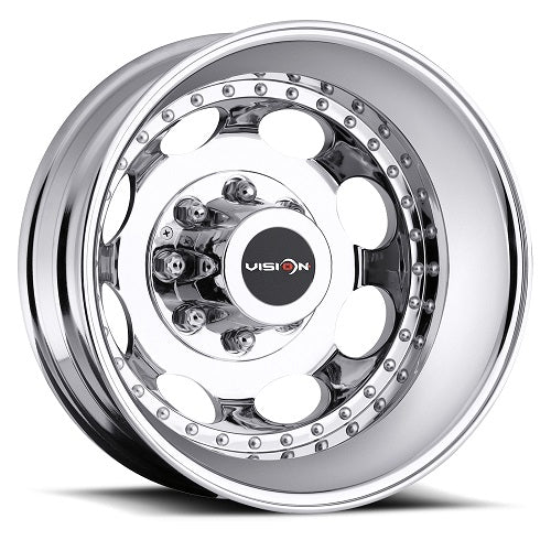 19.5x6.75 Vision 181H Hauler Duallie Chrome Rear Wheel 8x200 (-143mm)