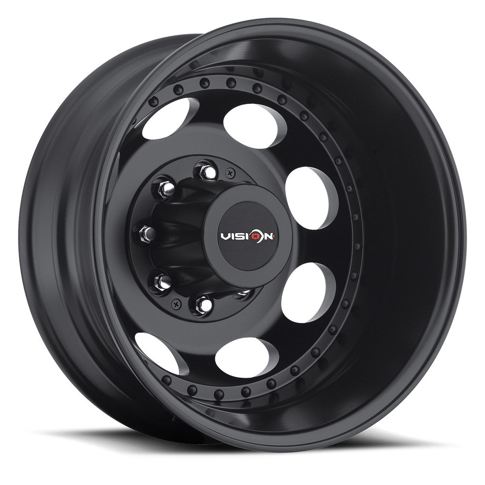 16x6 Vision 181Z Hauler Dually Rear Matte Black Wheel 8x6.5 (-137mm)