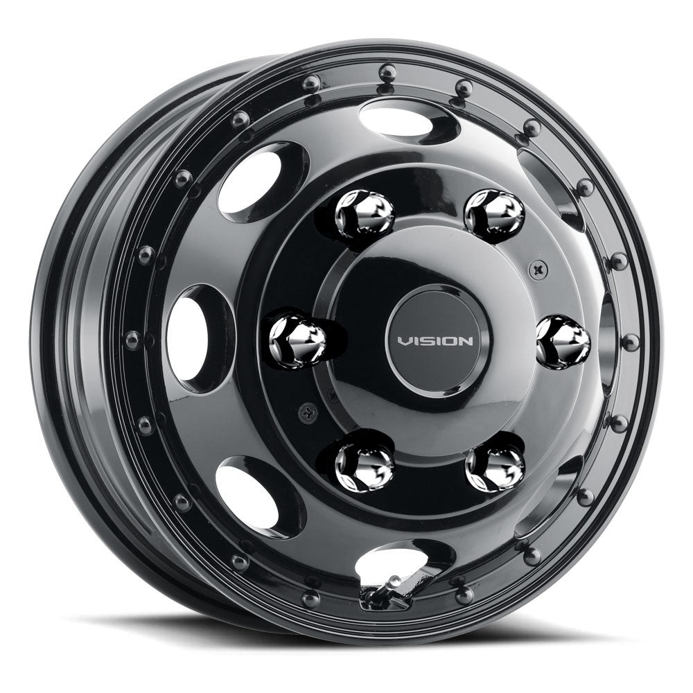 16x5.5 Vision 181Z Hauler Dually Front Gloss Black Wheel 6x205 (120.05mm)