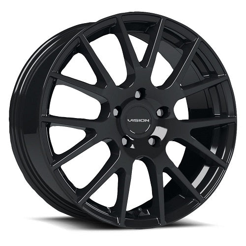 18x8 Vision 18 Hellion Gloss Black Wheel 5x4.5 (40mm)
