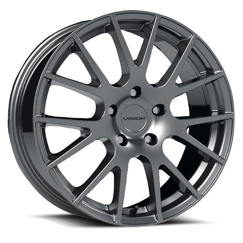 15x6.5 Vision 18 Hellion Gunmetal Wheel 4x100 (38mm)