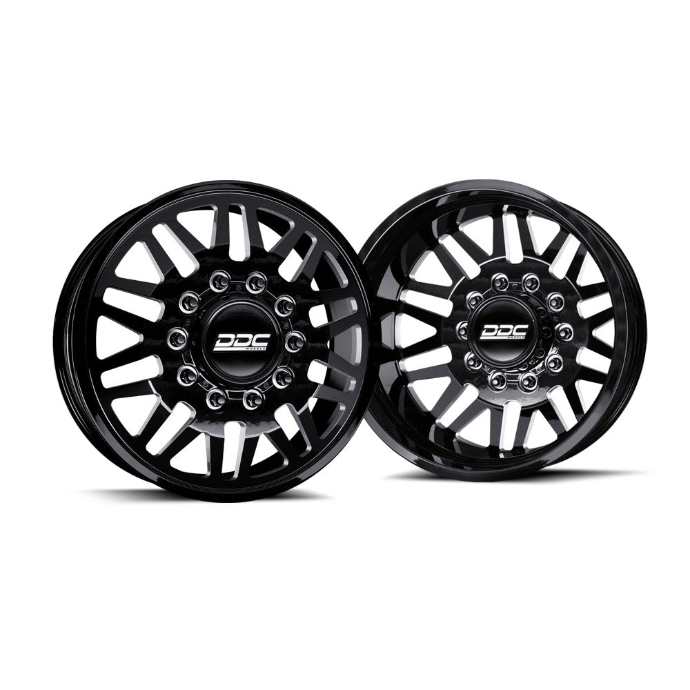 20x8.25 DDC Aftermath Black FORD/DODGE DUALLY Wheels 10x225 Set of 6