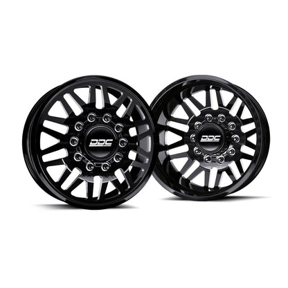 20x8.25 DDC Aftermath Black FORD/DODGE DUALLY Wheels 10x225 Set of 6
