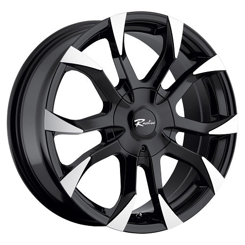 17x7 Raceline 198B Vector Black/Machined Wheel 4x100/4x4.5 (+40mm)