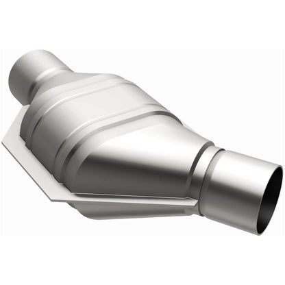 MagnaFlow Universal Catalytic Converter 2in Inlet/Outlet Angled Offset/Center Oval (California)