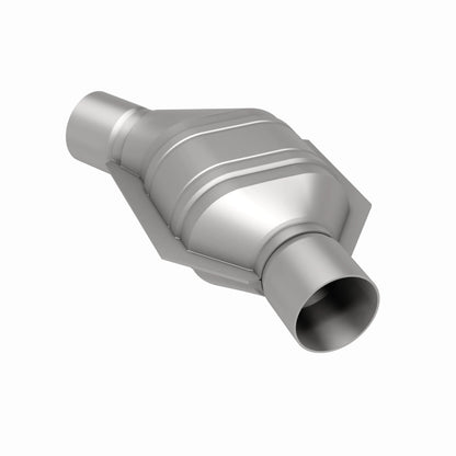 MagnaFlow Universal Catalytic Converter 2in Inlet/Outlet Angled Offset/Center Oval (California)